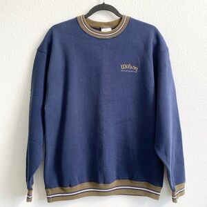 SOLD Vintage Wilson Men's Navy Blue Crewneck Pullover Sweatshirt
